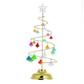 Miniatyrbilde 1 av 5: Metall Juletre LED Dekorativ Lys med Stjerneball, 26 cm, Farge