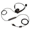Miniatyrbilde 2 av 8: Single Ear Service Headset ENC Active Noise Cancellation USB Computer Headset for Office Kundeservice