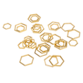 Miniatyrbild 7 av 8: 30 st hexagonala stickstygnsmarkörer Platteringsprocess Blekningsresistent zinklegering för DIY Craft Gold