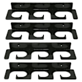 Miniatyrbillede 8 af 8: 4 stk. fiske stang holder robust pladsbesparende stilfuld holder 6 stænger vægmonteret fiskestang rack til indendørs udendørs sort