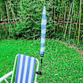 Miniatyrbillede 2 af 5: Foldbar strandparasol justerbar klemme til stol camping klapvogne