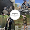Miniatyrbillede 5 af 5: Vandtætte fiskeri lårstøvler til mænd og kvinder, jagt bryst waders EU 38 grøn