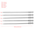 Pikkukuva 2 / 8: 5 kpl 150mm 1/4" kuusiovarsi T10-T30 magneettinen turvatähti BST ruuvimeisselin kärkisarja
