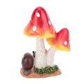 Miniatyrbild 7 av 8: Söta djur svampar gräsmattsdekorationer trädgårdar gård prydnader (röd)