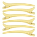 Miniatyrbilde 3 av 8: 6 stk. gule hårseksjoneringsklips med fast grep for styling, hårklipp og frisering - Andebildet hårklemme for salong
