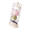 Miniatyrbillede 4 af 8: Multi Layer Pudder Puff Organizer Åndbar Støvsikker Øreringe Hvid Roterbar Beholder til Hjem 4 Lag