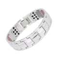 Miniatyrbild 5 av 8: Magnetterapi Armband Minska elektrostatisk Förbättra sömn Gå ner i vikt Snygga titanstålarmband Silver