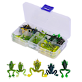 Miniatyrbilde 2 av 7: Fiskekroker Frog lokke agnsett - 10 stk, antibittrådkoblinger, fiskeutstyrtilbehør