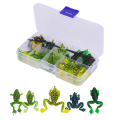 Miniatyrbillede 2 af 7: Fiskekroge Frø lokkemad Kit - 10 stk, Anti Bite Wire Connectors, Fiskegrej tilbehør