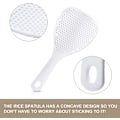 Miniatyrbild 3 av 5: 6 stycken ris-sked paddel i plast non-stick vit japansk ris-sked spatel, 19 cm
