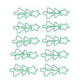 Miniatyrbillede 3 af 8: 100 stk. formet papir clips grøn juletræ form metal elektropletning proces bærbare kontor clips til dokument