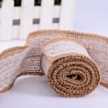 Miniatyrbillede 3 af 4: Jute Linned Volumen Blonder DIY Manuel Volumen Dekoration 6CM Breit 2M Länge (Weiße Spitze)