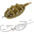 Miniatyrbilde 3 av 5: 5 Stykker Fiske Inline Feedere Fiske Inline Flat Method Feeder Med Hurtigutløserform-15g 20g 25g 35g Zekai