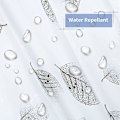 Miniatyrbillede 4 af 4: 100% PEVA Vandtæt Anti-Skimmel Resistent, Hurtigtørrende, Vaskbart Badeforhæng, 180 x 180 cm (Løv)