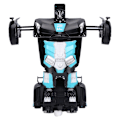 Miniatyrbillede 4 af 8: Fjernbetjent bil 1:18 skala En knap deformation RC bil Transform robot fødselsdagsgave til børn