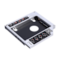 Miniatyrbilde 4 av 8: 12,7 mm aluminium SATA HDD SSD-kapsling Hard Disk Drive Bay Caddy Optisk DVD-adapter for bærbar PC