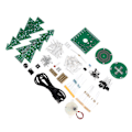 Miniatyrbilde 8 av 8: Elektronisk juletre fargerik LED automatisk roterende musikk tre montering sett DIY undervisningssett