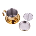 Miniatyrbild 7 av 8: Kopp i rostfritt stål vietnamesiskt kaffedroppsfiltermaskin Infuser Hem Golden