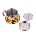 Miniatyrbillede 7 af 8: Rustfrit stål kop vietnamesisk kaffedryp Filter Maker Infuser Home Golden
