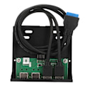 Miniatyrbild 2 av 8: 3,5 tums frontpanel USB3.0 Hub Höghastighets 4-portars intern kombofästeadapter för PC Desktop 3,5 tums diskettfack