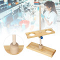Miniatyrbild 6 av 8: 2-håls trattstativ Laboratorietillbehör Justerbar höjd Trattställ i trä