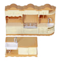 Miniatyrbild 1 av 8: Dockhus Miniatyrer Möbler Kök Set Säker Utsökt Miniatyr Kök Set för Barn Gåvor (Diskho Spis Skåp Matlagning Bord)