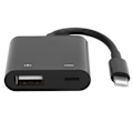 Miniatyrbild 7 av 8: För IOS till USB2.0 Adapter 2 i 1 OTG Adapter med Laddningsport Telefon USB-konverterare