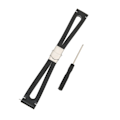Miniatyrbillede 2 af 8: Læderrem kompatibel med Amazfit GTS 3 Smartwatch 20mm Udskiftningsurrem Armbåndsrem Sort