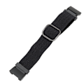 Miniatyrbillede 6 af 8: Elastisk urløkkebånd til Redmi Watch 2 Justerbart legeringsstik vævet nylon sportsurbånd sort