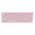 Miniatyrbild 3 av 8: 96 tangenter trådlöst tangentbord Mus Combo 10 meter överföring Toningsbeständig tangentbord Mus Combo med halkfri matta Rosa