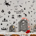 Miniatyrbilde 1 av 5: Edderkoppnett Flaggermus Veggklistremerker - Skummel Halloween Temafest Dekorasjon