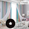 Miniatyrbild 2 av 5: Termiskt Isolerade Mörkläggningsgardiner Med Stjärnor 100% Polyester, för Vardagsrum, Sovrum, Barnrum, Rosa, 1 Styck L 134cm* H 240cm