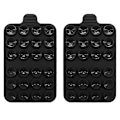 Miniatyrbillede 1 af 5: Sugekopholder - 2X 5,5 x 9 cm Håndfri Anti-Slip Holder i Silikone til Telefoncover - Sort