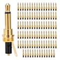 Miniatyrbillede 1 af 8: 100 stk. 2-polet 3,5 mm mono hovedtelefonstik stik udskiftning DIY AUX adapter reparation