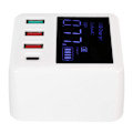 Miniatyrbilde 8 av 8: USB-vegglader 4-porters QC3.0 PD20W LCD-skjerm Hurtiglading USB C Reiselader 100-240V EU-plugg