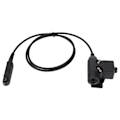 Miniatyrbillede 2 af 8: U94 PTT-adapterkabel 35,4 tommer Walkie Talkie Headset-forbindelseskabel Passer til Baofeng UV9R UV 9R Plus UV XR BF A58