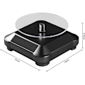 Miniatyrbild 2 av 3: Solardisplay, Roterande Display med Dubbla Batterier för Smycken, Spinnerklockor, Hobbysamlingar, Svart