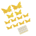 Miniatyrbilde 2 av 8: 12 stk/sett 3-dimensjonal klistremerke Simulering Flash Bakgrunn Stue Bryllupsveggkunst for HomeShiny Gold