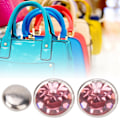 Miniatyrbild 4 av 8: 50 set Strassnitar Kristall Diamantnubbar Läder Craft Bag Kläder Dekoration8mm Silver Edge Rosa Diamond