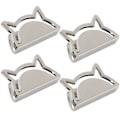 Miniatyrbild 4 av 8: 4 Set Metall Dekorativt Spänne Katt Klämma Stopper Läder Varor Bagage Jeans DIY TillbehörSilver B01-51-52059