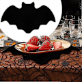 Pikkukuva 5 / 5: Lepakkoaluset Halloween Pöytäaluset Liukumattomat Kupinaluset Lämmönkestävät Pöytäkoristeet Kotiin Keittiöön