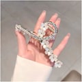 Miniatyrbillede 5 af 5: Elegant Koreansk Blomster Hårspænde med Stort Greb