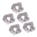 Miniatyrbillede 2 af 8: 5 stk Light Up Scrunchies Light Up Grey Satin Elastic Glow in The Dark Hair Scrunchy til kvinder