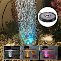 Miniatyrbillede 3 af 5: Passende Akvariefisketank Luftgardin Boblesten Disk med 12 Flerfarvede LED'er