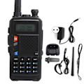 Miniatyrbild 1 av 8: Bärbar Walkie Talkies Kit Handhållen LCD-display Walky Talky med Baksida Klipp 100‑240V Svart EU-kontakt 100‑240V