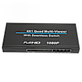 Miniatyrbild 2 av 8: HD-multimedia-gränssnitt Quad Multi Viewer 4x1 4 i 1 ut 1080P IR HD-multimedia-gränssnitt Quad Multi Viewer 110‑240V EU-kontakt