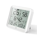 Miniatyrbild 1 av 5: Metall Väggklocka Med Termometer Plus Hygrometer Mätare Djurhus Digital Termometer Reptil Wifi Termometer Hygrometer WIFI