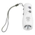 Miniatyrbild 6 av 8: Handvev ficklampa radio bärbar multifunktionell support AM FM SOS larm ficklampa radio för hem utomhus vit