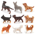 Miniatyrbillede 7 af 7: 9 stk. Cartoon PVC Mini Hvalp Dukke Figur Ornamenter Søde Dyr Legetøj Simulation Samling Model Legetøj til Fødselsdag og Julefest Dekoration