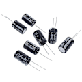 Miniatyrbillede 2 af 4: 10 stk. 22uF 400V 105C Elektrolytkondensatorer Sort 13mm x 21mm